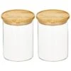Glass Kitchen Canister With Bamboo Lid