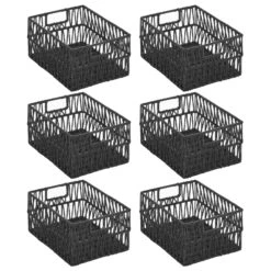 Macrame Wire + Cotton Rope Baskets 12 X 9 X 6