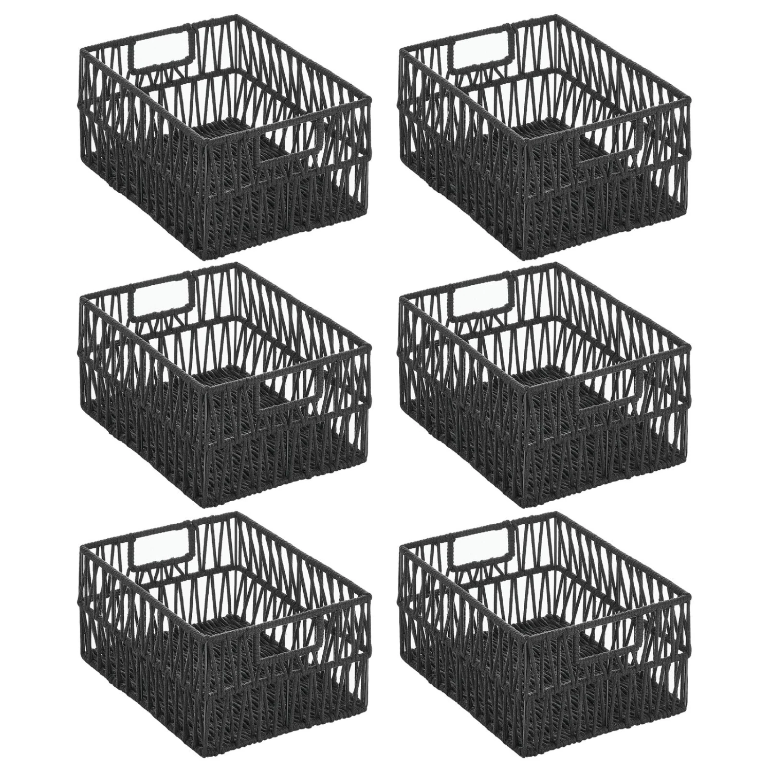 Macrame Wire + Cotton Rope Baskets 12 X 9 X 6 1 Macrame Wire + Cotton Rope Baskets 12 X 9 X 6