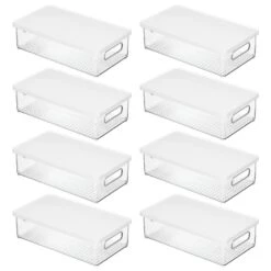 Stackable Kitchen Box With Lid And Handles 15 X 8.5 X 4 -Home storage 1600 Square JPG 21567MDK.MAIN 3