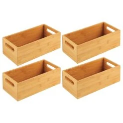 Bamboo Bin 12 X 6 X 4 -Home storage 1600 Square JPG 21581MDK.MAIN 3