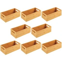 Bamboo Bin 12 X 6 X 4 -Home storage 1600 Square JPG 21582MDK.MAIN 3
