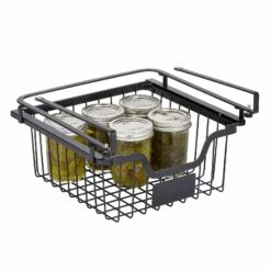 Under Shelf Sliding Basket With Label Plate 11 X 11.5 X 7 16 Under Shelf Sliding Basket With Label Plate 11 X 11.5 X 7 -Home storage 1600 Square JPG 21746MDK OLc