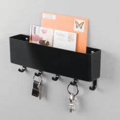 Wall Mount Mail Sorter With Key Hooks -Home storage 1600 Square JPG 42097b