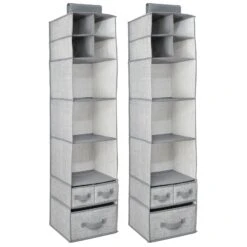 7-Section Hanging Closet Organizer With Drawers 25 7-Section Hanging Closet Organizer With Drawers -Home storage 1600 Square JPG 6064MDB 2