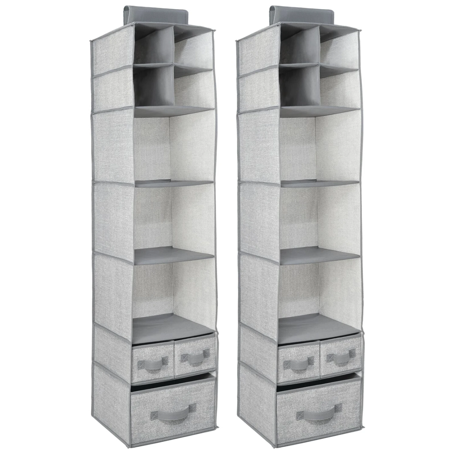 7-Section Hanging Closet Organizer With Drawers 12 7-Section Hanging Closet Organizer With Drawers - Image 12