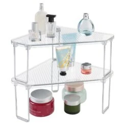 Stackable Corner Bathroom Shelf Riser -Home storage 1600 Square JPG 70000 Stacked