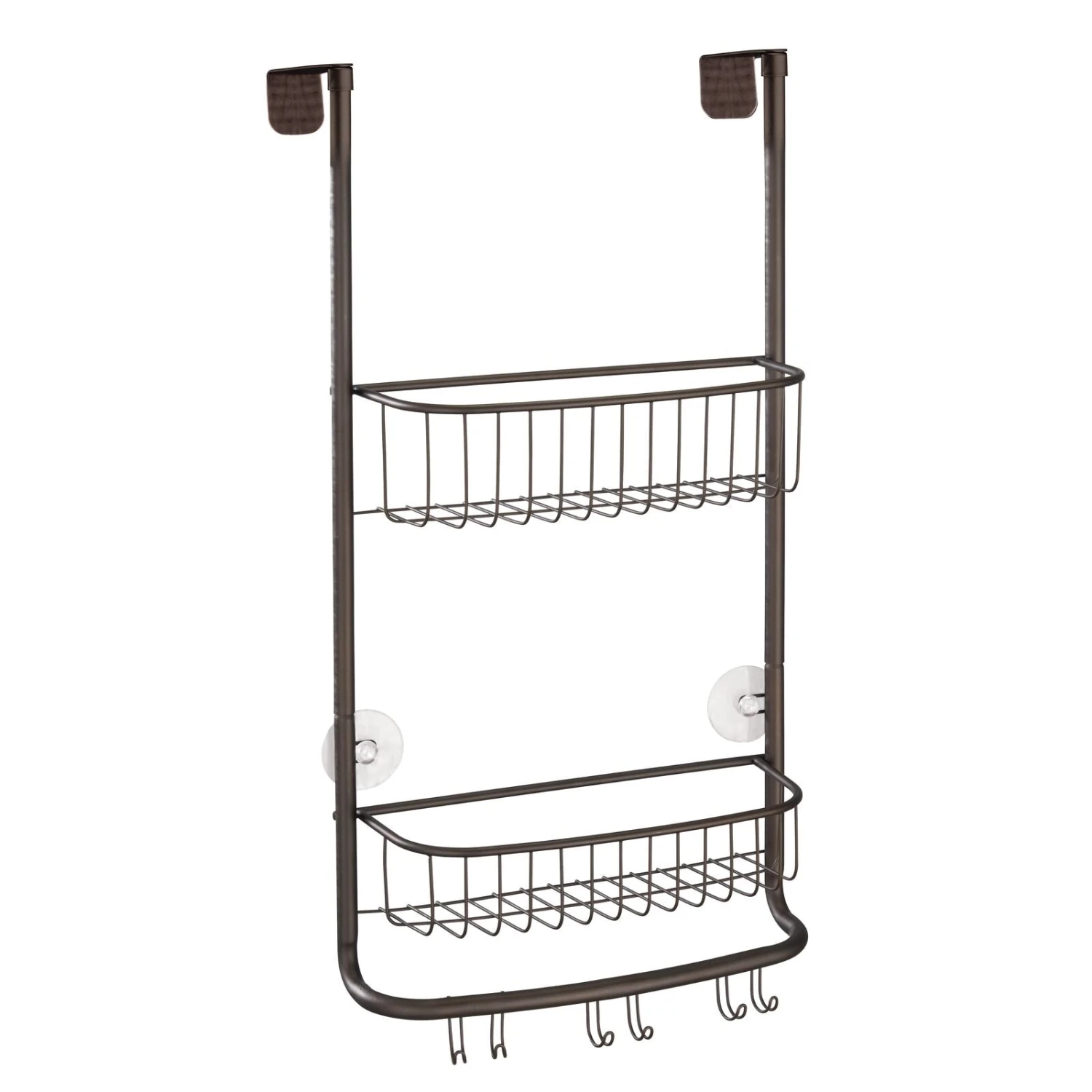 Over-the-Door Shower Caddy With 6 Hooks 1 Over-the-Door Shower Caddy With 6 Hooks