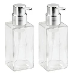 Square Glass Refillable Foaming Soap Dispenser -Home storage 1600 Square JPG 9306MDBA.PT01