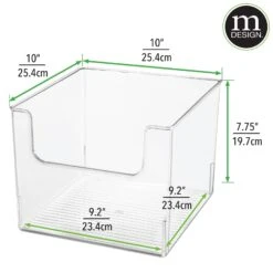 Open Front Bin 10 X 10 X 8 -Home storage 1600 Square JPG RFQ 30774 dims clear
