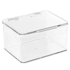 Hinged-Lid Kitchen Storage Box 6 X 7 X 4 12 Hinged-Lid Kitchen Storage Box 6 X 7 X 4 -Home storage 1600 Square JPG RFQ 32741 clear OL extra2