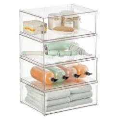 Stackable Bath Storage Drawer 12 X 16 X 6 -Home storage 1600 Square JPG RFQ 33732 4 stack bath