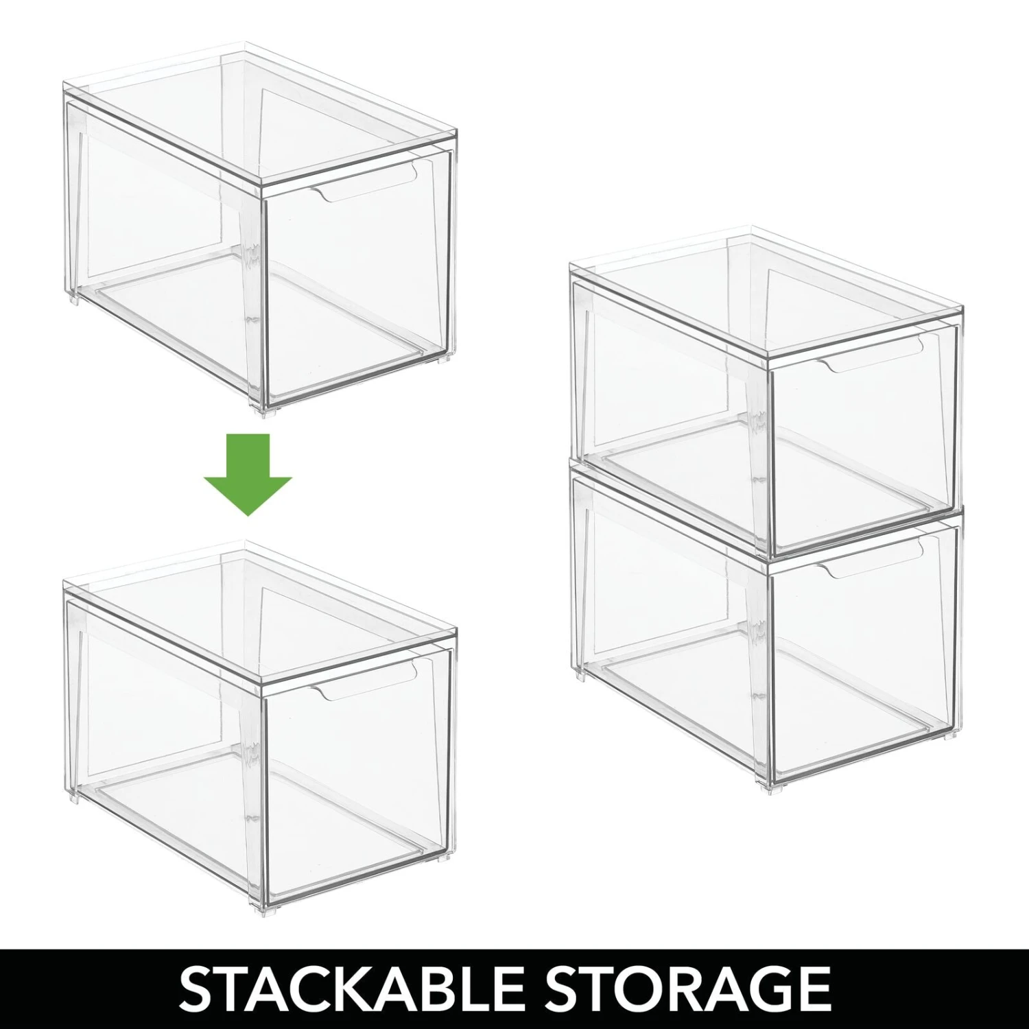 Stackable Kitchen Storage Drawer 12 X 8 X 8 5 Stackable Kitchen Storage Drawer 12 X 8 X 8 - Image 5