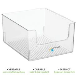 Front Dip Bin With Labels 12 X 10 X 6 -Home storage 1600 Square JPG RFQ 43299 toys detail
