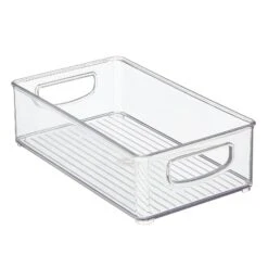 Stackable Bath Bin With Handles 10 X 6 X 3 -Home storage 1600 Square JPG RFQ 8339 OLa