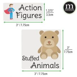 Front Dip Bin With Labels 12 X 10 X 6 -Home storage 1600 Square JPG TOY LABELS DIMS