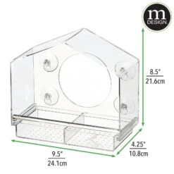 Acrylic Birdhouse + Feeder 7 Acrylic Birdhouse + Feeder -Home storage 1600 Square JPG WBOJ002 dims
