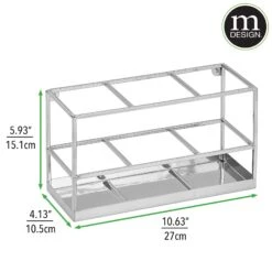 3-Section Wall Mount Hair Tool Organizer 9 3-Section Wall Mount Hair Tool Organizer -Home storage 2000 300DPI 20563MDBST dims