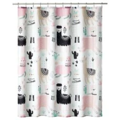Leaping Llamas Shower Curtain -Home storage 2000 300DPI 22354MDSC 1