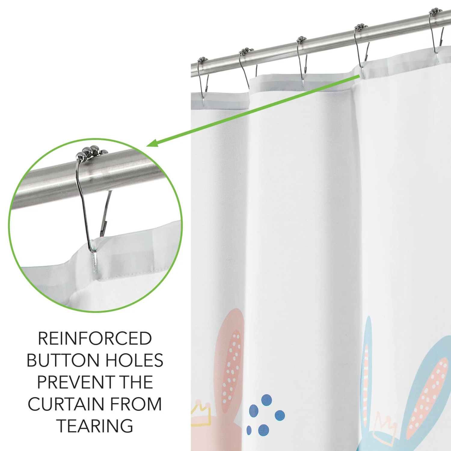 Bunny Ballerinas Shower Curtain 4 Bunny Ballerinas Shower Curtain - Image 4