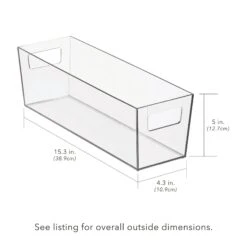 Bin With Handles 16 X 5 X 5 -Home storage 2000 300DPI 22787MD dims