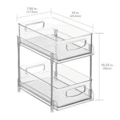 2-Tier Organizer With Pull-Out Bins 10 X 8 X 11 7 2-Tier Organizer With Pull-Out Bins 10 X 8 X 11 -Home storage 2000 300DPI 22792MD dims