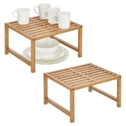 Ash Wood Kitchen Cabinet Shelf Organizer -Home storage 2000 300DPI 22826MD 2EMAIN B