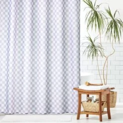 Checkered Shower Curtain -Home storage 2000 300DPI 23529MDSC glam