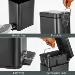 3-Liter Rectangular Step Trash Can 14 3-Liter Rectangular Step Trash Can -Home storage 2000 300DPI 23765MDBST detail2