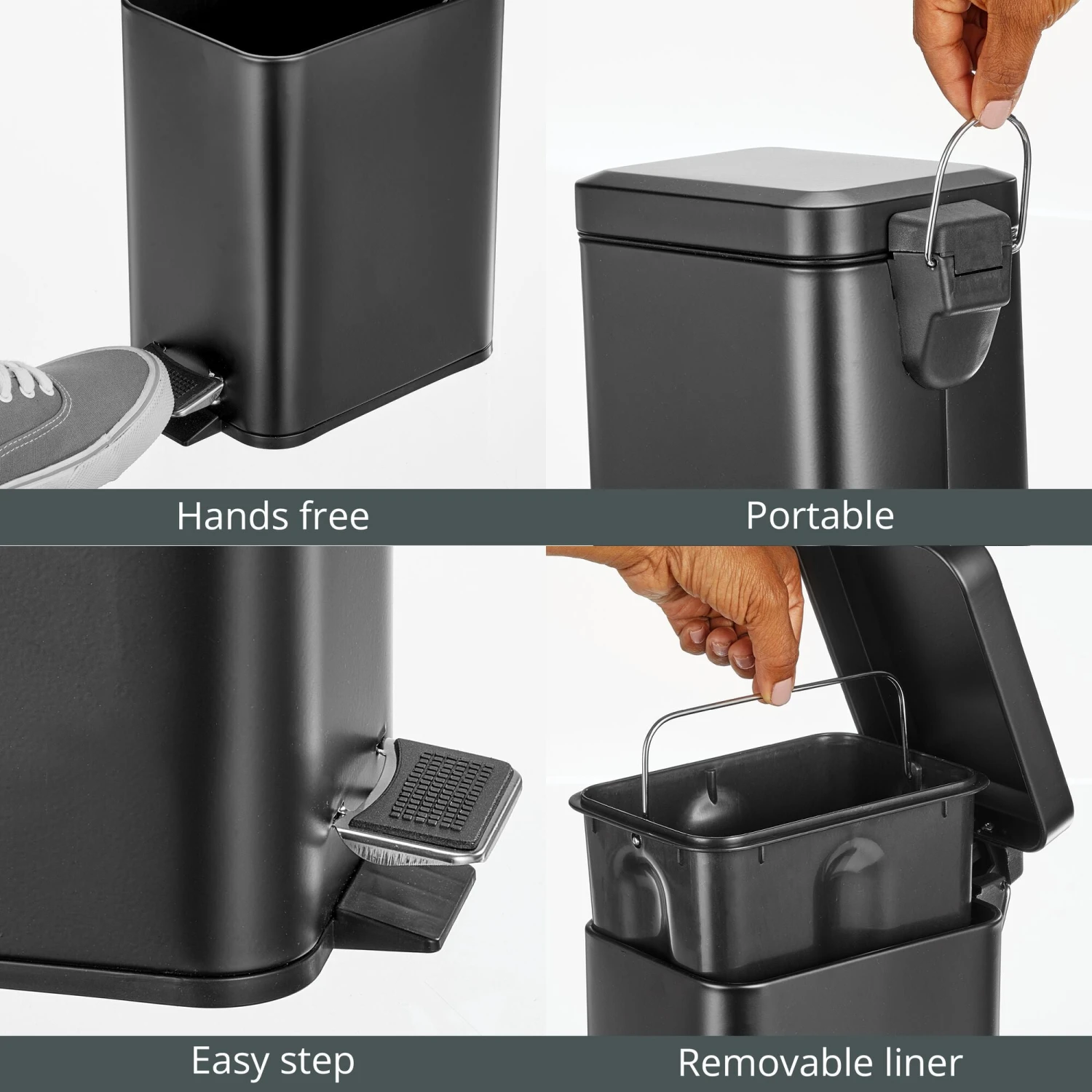 3-Liter Rectangular Step Trash Can 7 3-Liter Rectangular Step Trash Can - Image 7
