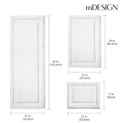 3-Piece Bath Mat Set -Home storage 2000 300DPI 23782MDBST dims