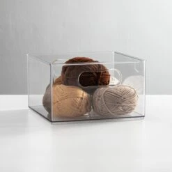 Clear Stackable Craft Bins 10 X 10 X 6