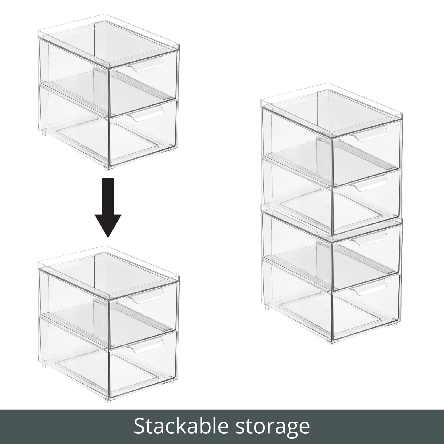 2-Drawer Stackable Closet Organizer 8.5 X 6 X 8 5 2-Drawer Stackable Closet Organizer 8.5 X 6 X 8 - Image 5