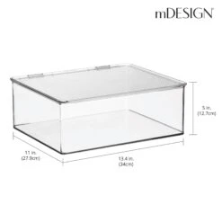 3-Piece Stackable Storage Bin Set -Home storage 2000 300DPI RFQ 2010802 20clear dims