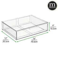 Stackable Kitchen Storage Drawer 12 X 16 X 4 12 Stackable Kitchen Storage Drawer 12 X 16 X 4 -Home storage 2000 300DPI RFQ 2043435 20clear dims