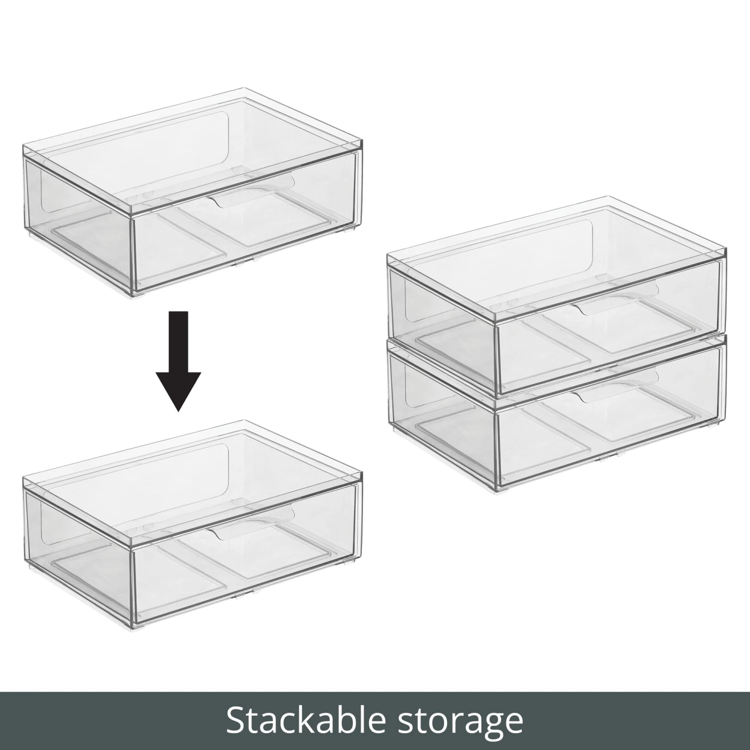 Stackable Kitchen Storage Drawer 9 X 12 X 4 5 Stackable Kitchen Storage Drawer 9 X 12 X 4 - Image 5