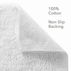 Solid Cotton Bath Rug -Home storage 2000 300DPI Rug 20Detail 201 snow