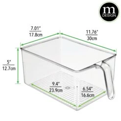 Bin With Pull Handle 12 X 7 X 5 -Home storage 2000 Square JPG 00280MDK.DIMS