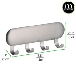 4-Hook Adhesive Key Rack -Home storage 2000 Square JPG 00521MDO.DIMS