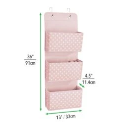 Hanging 3-Pocket Organizer -Home storage 2000 Square JPG 00594MDCO Dimensions