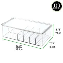 6-Section Storage Bin 7 X 13 X 4 -Home storage 2000 Square JPG 00866MDB.DIMS