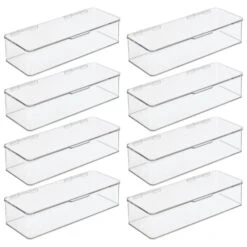 Hinged-Lid Kitchen Storage Box 6 X 13 X 3 -Home storage 2000 Square JPG 0150MDO Outline