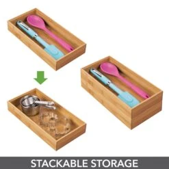 Bamboo Kitchen Drawer Organizer 12 X 6 X 2 -Home storage 2000 Square JPG 01622MDK.PT02