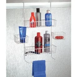 Over-the-Door Shower Caddy With Baskets And Towel Bar 20 Over-the-Door Shower Caddy With Baskets And Towel Bar -Home storage 2000 Square JPG 01638MDBST.PT04