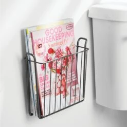 Wall Mount Wire Magazine Rack -Home storage 2000 Square JPG 01821MDBST.PT01