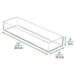 Desk Drawer Organizer 12 X 4 X 2 -Home storage 2000 Square JPG 01946MDCS dims