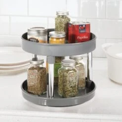2-Tier Lazy Susan Turntable -Home storage 2000 Square JPG 02174MDK.PT01