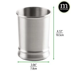 Stainless Steel Mouthwash Cup -Home storage 2000 Square JPG 02250MDBST.DIMS