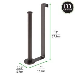 2-Roll Over-the-Tank Toilet Paper Holder 16 2-Roll Over-the-Tank Toilet Paper Holder -Home storage 2000 Square JPG 02311MDBST DIMS