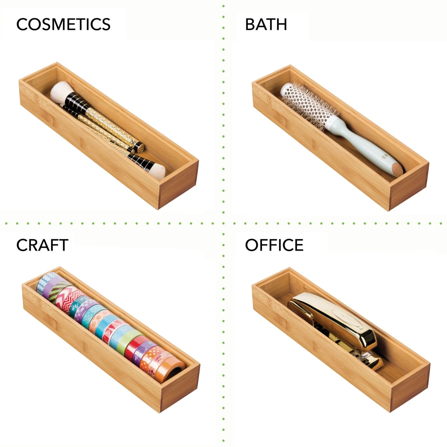 Bamboo Kitchen Drawer Organizer 12 X 3 X 2 3 Bamboo Kitchen Drawer Organizer 12 X 3 X 2 - Image 3